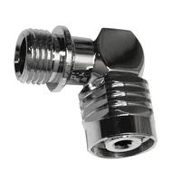 90 110 degrees 2nd stage hose swivel adaptor 9/16-18 UNF-2B to 9/16-18 UNF-2A LP 1
