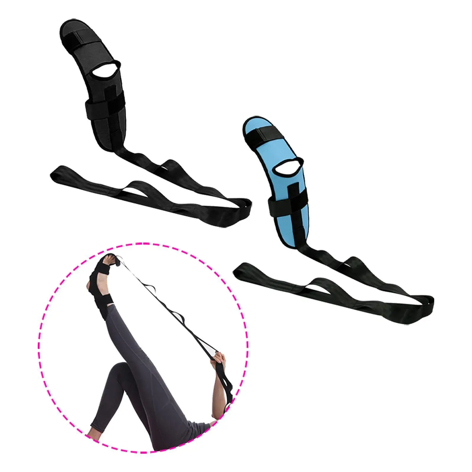 Stretching Strap with Loops Adjustable Leg Stretcher Strap for Gymnastics Physical Therapy Flexibility Training Yoga Pilates Stretching Strap with Loops Adjustable Leg Stretcher Strap for Gymnastics Physical Therapy Flexibility Training Yoga Pilates
