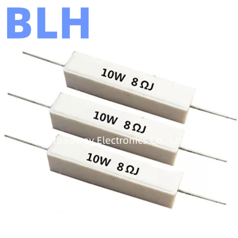 10PCS 10W Ceramic Cement Power Resistance 6.8R 7R 7.5R 8R 8.2R 10R 12R 15R 18R 20R 22R 24R 25R 27R 30R 33R 39R 47R 50R 51R 56R