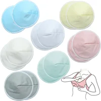 2pcs Organic Bamboo Viscose Nursing Breast Pads Washable Breastfeeding Reusable Breast Breastfeeding Nursing Pads 1