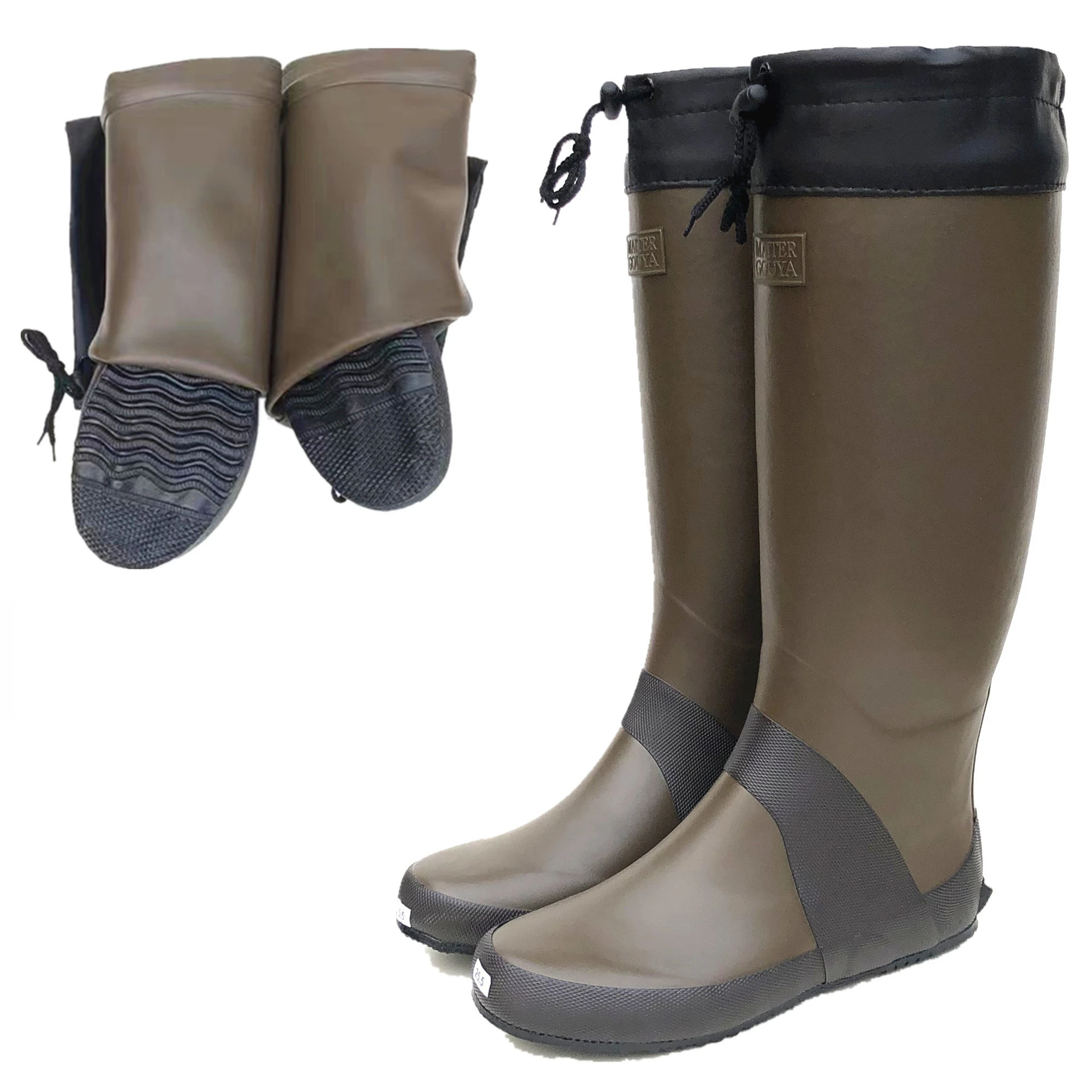 Men's and Women's Fishing Boots Outdoor Folding Rain Boots Fashion