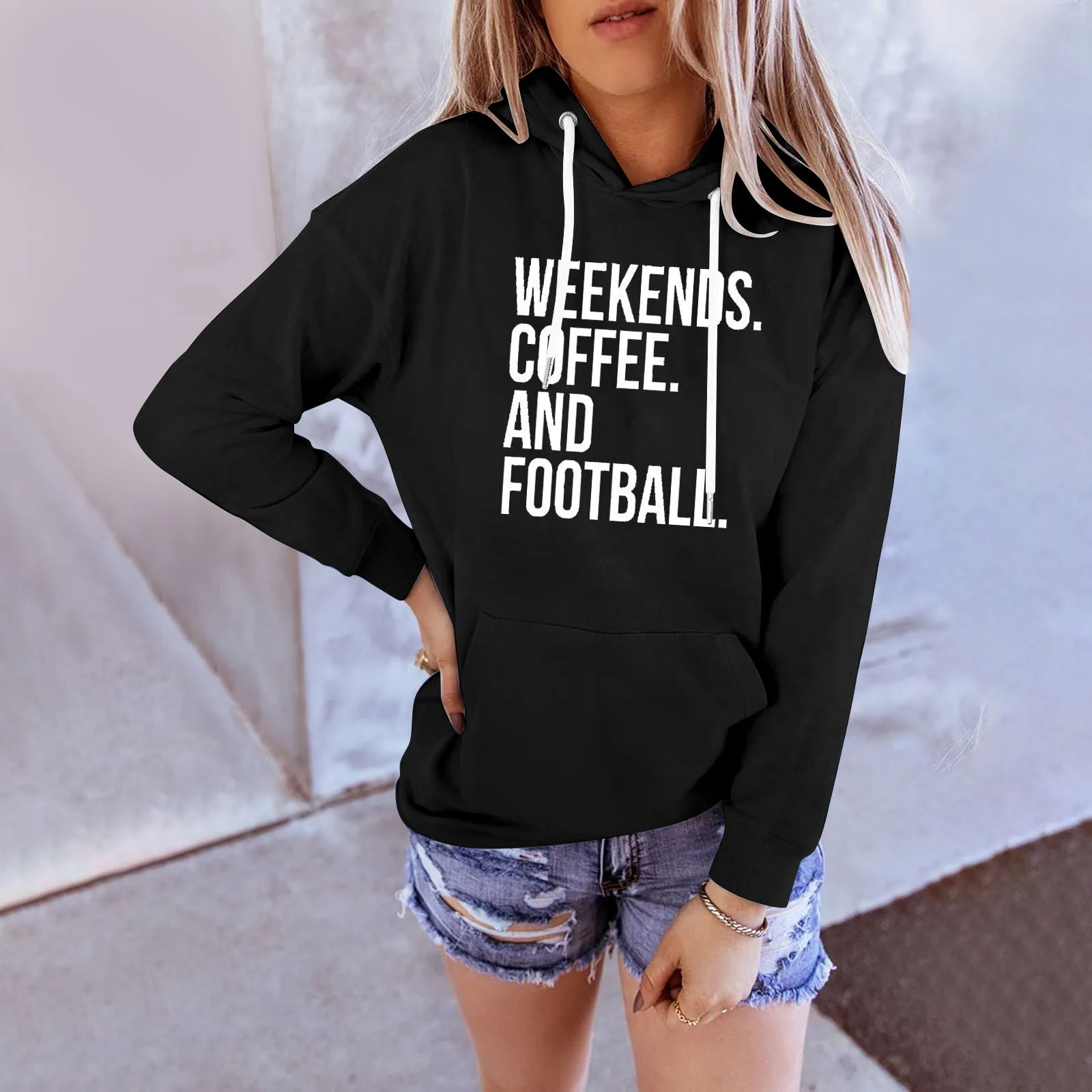 

over Sized Hoodie Womens Long Sleeve Letter Printed Drawstring Hoodies Lightweight Sweatshirts Teen Girl Fall Hoodies for Women