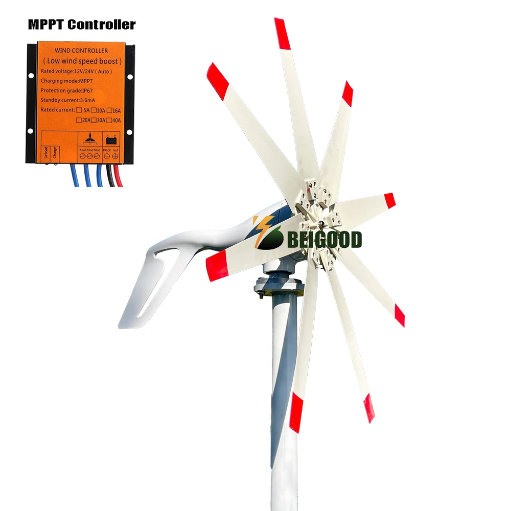 Description Picture 3 of item3000w 3kw Horizontal Wind Turbine Generator 48V 24V 12V Power Magnetic Dynamo Free Energy Windmill Home Appliance Solar Camping