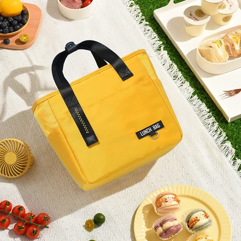 Insulated Bento Lunch Bags Thermal Bag Large Capacity Food Zipper Storage Bags Container for Women Cooler Travel Picnic Handbags
