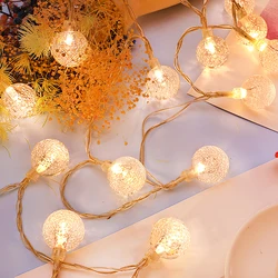 LED String Lights Fairy Crystal Bubble Ball Lamp Holiday Lighting Garland Battery USB Indoor For Christmas Wedding Decoration