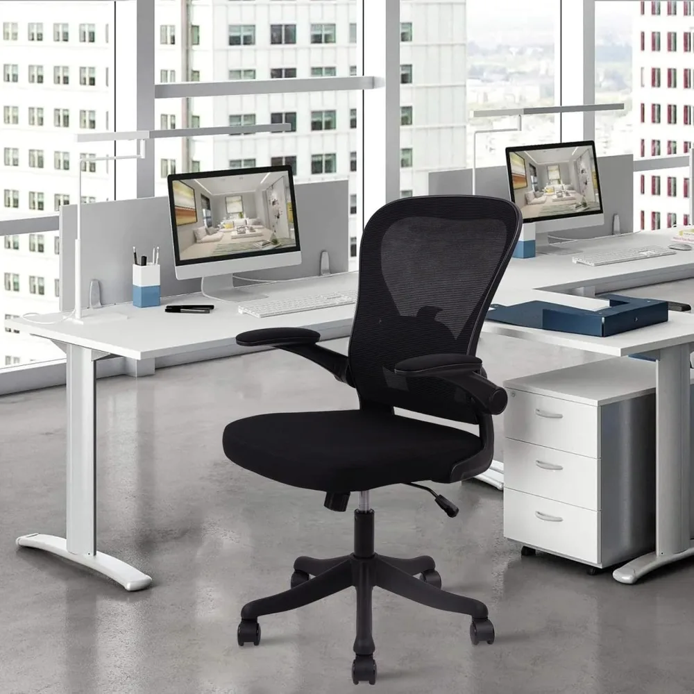 Office Computer Desk Chair, Ergonomic Mesh Rolling Work Chairs, Executive Task Chairs with Adjustable Lumbar Support Flip-up 2