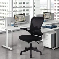 Office Computer Desk Chair, Ergonomic Mesh Rolling Work Chairs, Executive Task Chairs with Adjustable Lumbar Support Flip-up 2