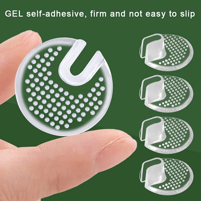 Silicone Anti-slip Flip Gel Cushion Pad Small Round Dot Anti Slip Flip-flop GEL Forefoot Shoe Pad Toe Protector 2PC shoe insoles toe pads