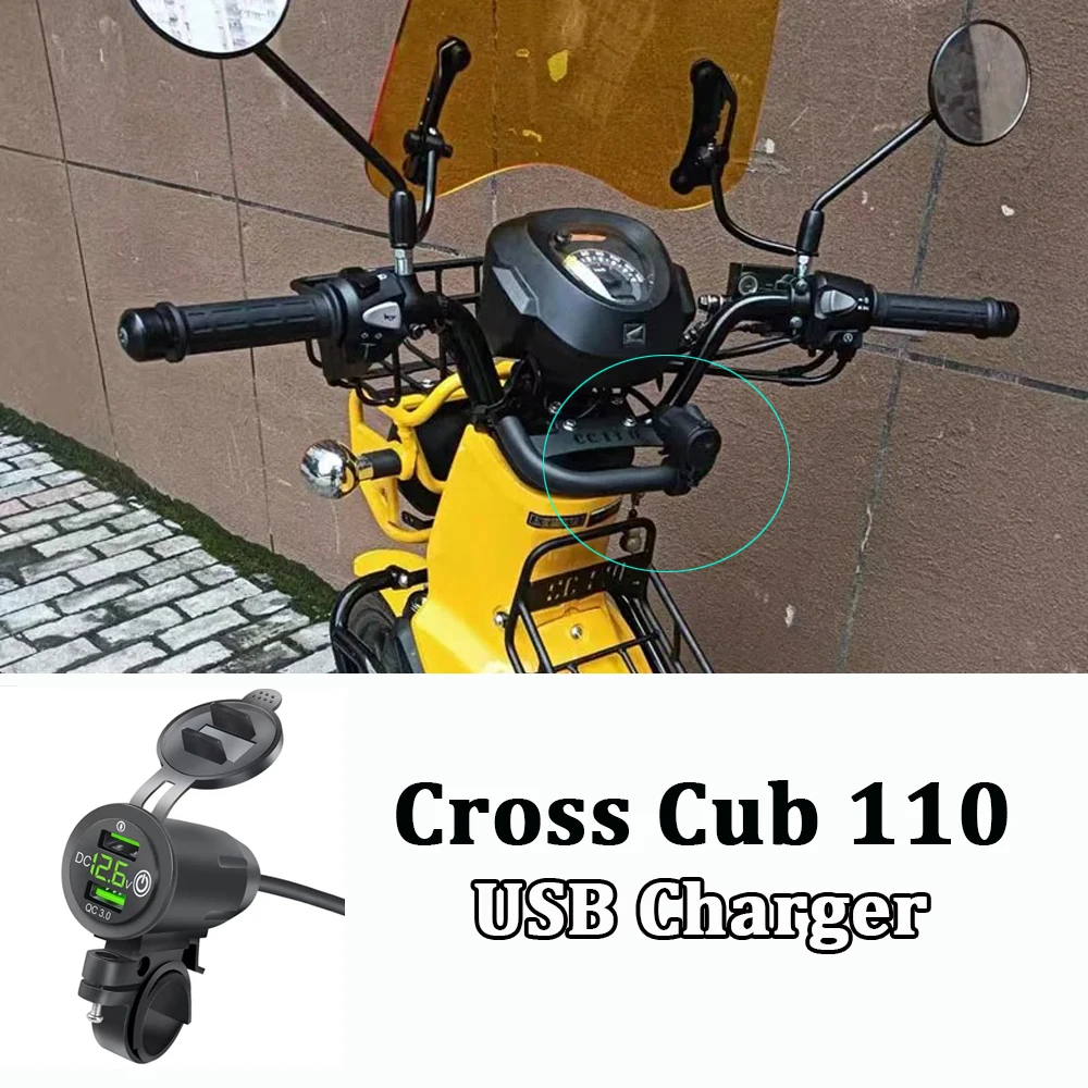 plugue-de-carregamento-rapido-da-motocicleta-carregador-usb-porta-acc-nao-danos-a-bateria-adequado-para-honda-cross-cub-cc-110-cc110-novo