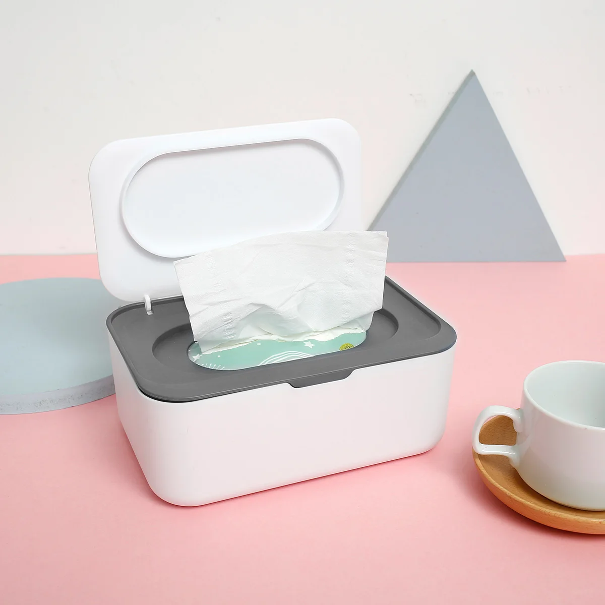 Dispenser per salviette, contenitore antipolvere per salviette con coperchio, porta salviette multifunzionale per neonati, contenitore sigillato di grande capacità - immagine 3