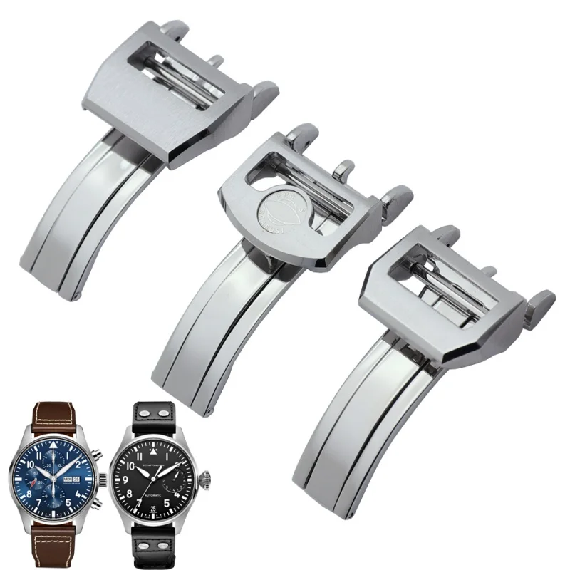 

18mm Quality Stainless Steel Deployment Folding Clasp for IWC Mark LE PETIT PRINCE Big PILOT Spitfire Timezon Portuguese