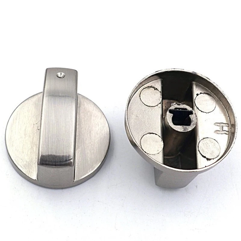 1pc Universal 6/8mm Metal Silver Gas Stove Cooker Knobs Adaptor Oven