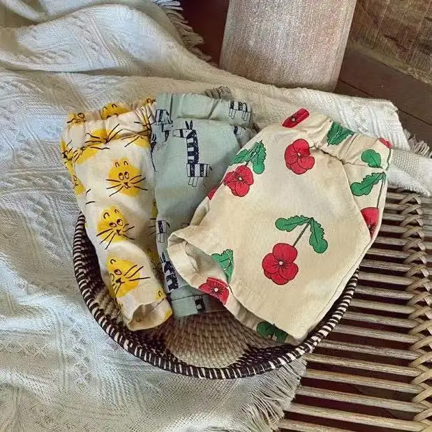Baby Shorts New Baby Summer Shorts Fashion Flower Print Girls Shorts Cotton Infant Boy Short Pants Baby Cute Toddler Clothes