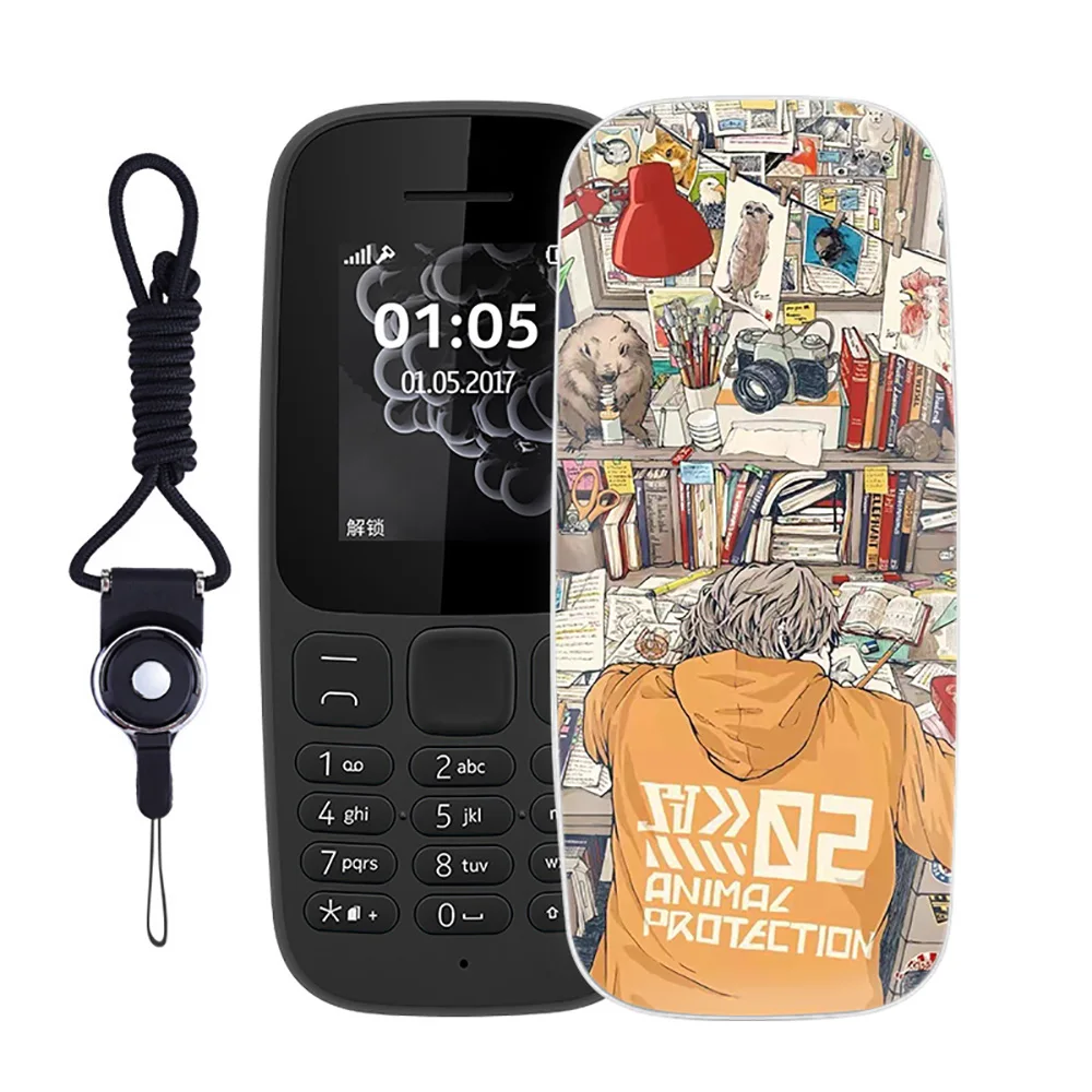 Per Nokia 105 (2019) V5 Nana NuovoOriginale Nero Trasparente Gel - Foto 8