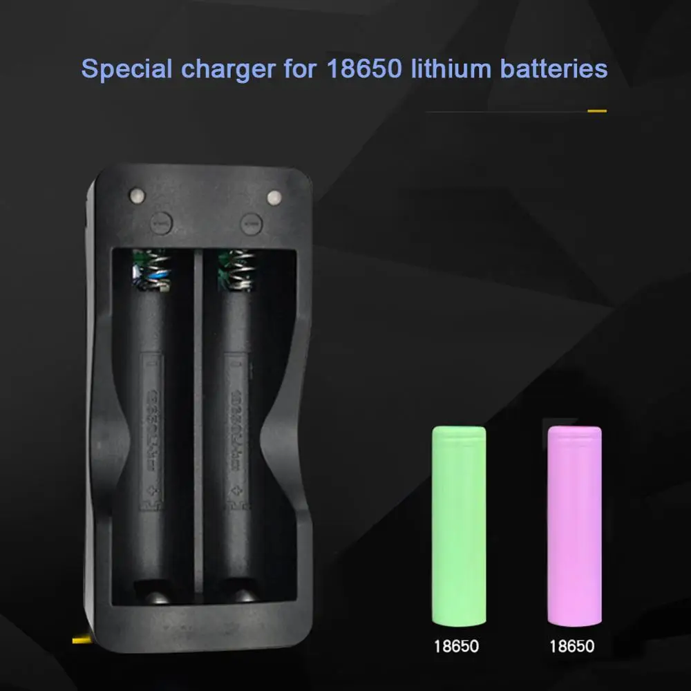 Universal 18650 Battery Charger US EU Plug 2 Slots Smart Charging 18650 Li-ion Rechargeable Lithium Battery Charger