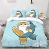 Mofusand Anime Shark Cat Bedding Sets Quilt Bed Cover Comforter Duvet Cover Pillow Case 2-3 Pieces Sets Room Decor Gifts 2