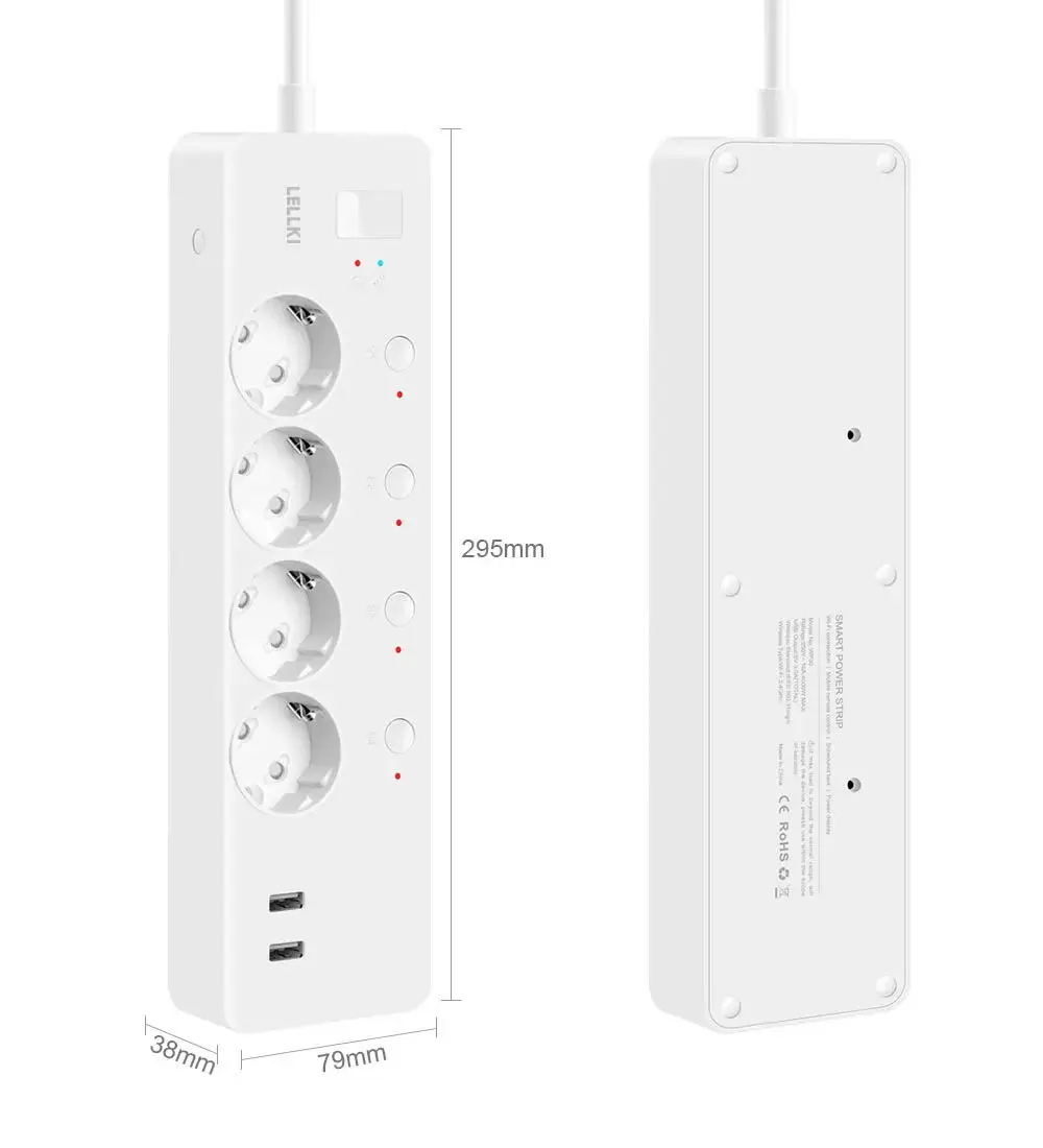 lellki smart wifi power strip monitoramento de energia 05