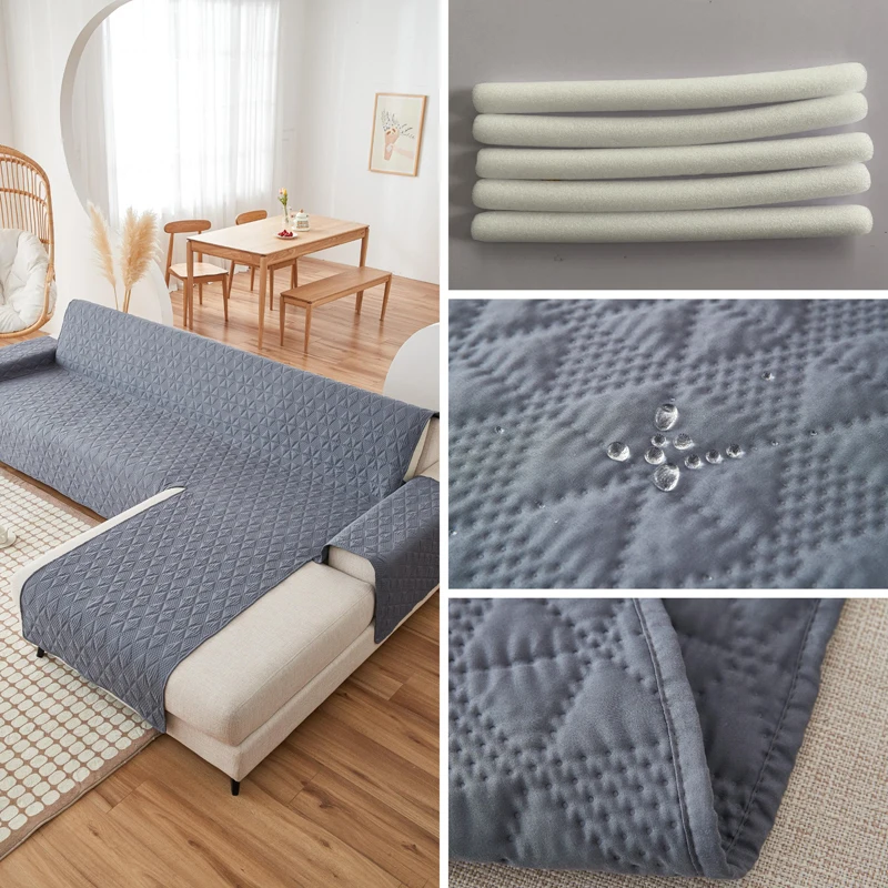 Waterproof L Shape Sofa Cover for Living Room One Piece Slipcover Right Left l Shape Corner Couch Covers Furniture Protector 3