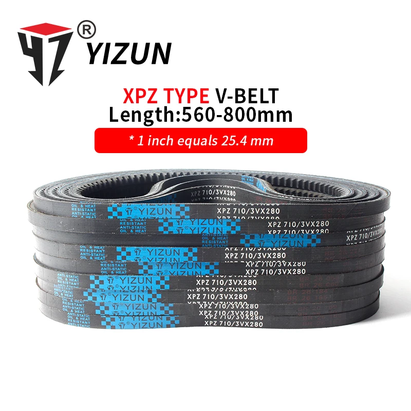 Rubber Drive Belt YIZUN XPZ/3VX Type XPZ560~800mm Hard Wire Pitch Length Girth Industrial Transmission Toothed Belt