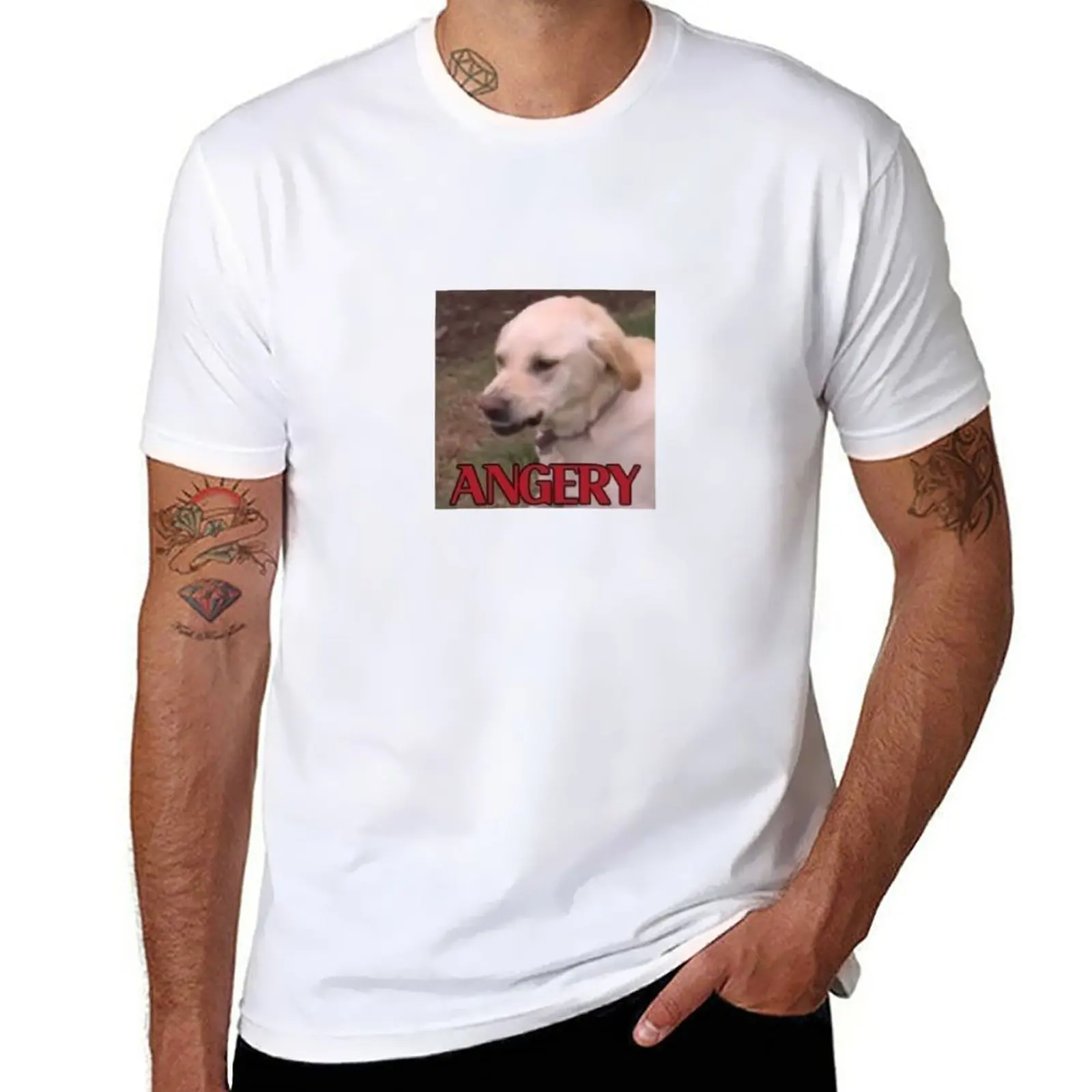 

New ANGERY DOGGO T-Shirt t-shirts man summer clothes mens t shirts casual stylish