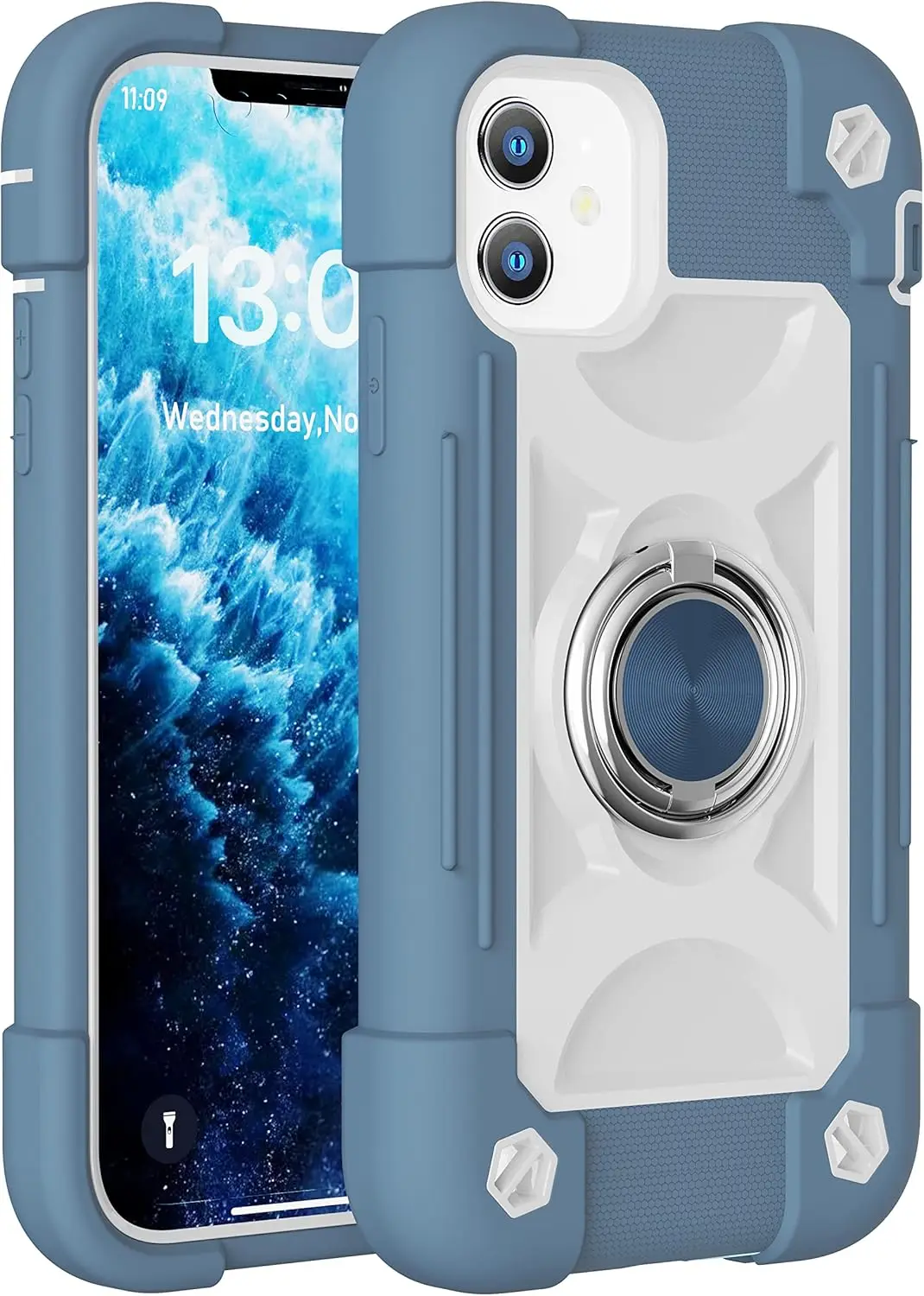 Luxury Heavy Duty Ring Holder Lanyard Phone Case - Armor Cover