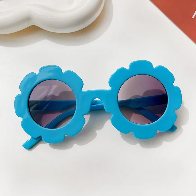 New Kids Sunglasses Children Round Flower Sunglasses Girls Boys Baby Sport Shades Glasses UV400 Outdoor Sun Protection Eyewear c1380-6