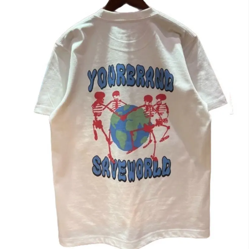 

Retro Earth Skeleton Cotton Couple Tops for Men and Women