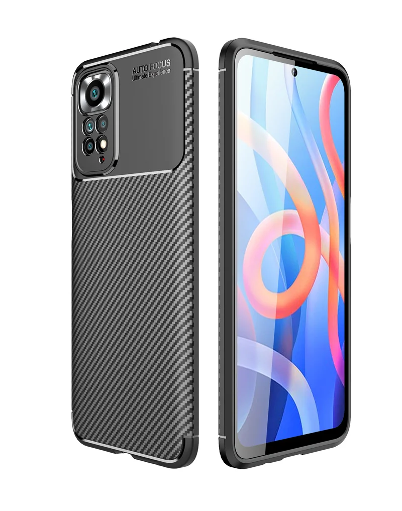 Чехол из углеродного волокна для Xiaomi Mi 11 Lite противоударный силиконовый чехол Mi11