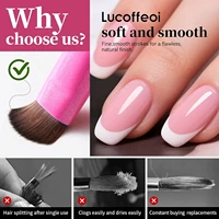 1/4pcs Brosse à ongles française 3-en-1 avec embouts multifonctionnels - Brosse fine pour nail art pour ongles en gel et acrylique, nettoyage précis 5