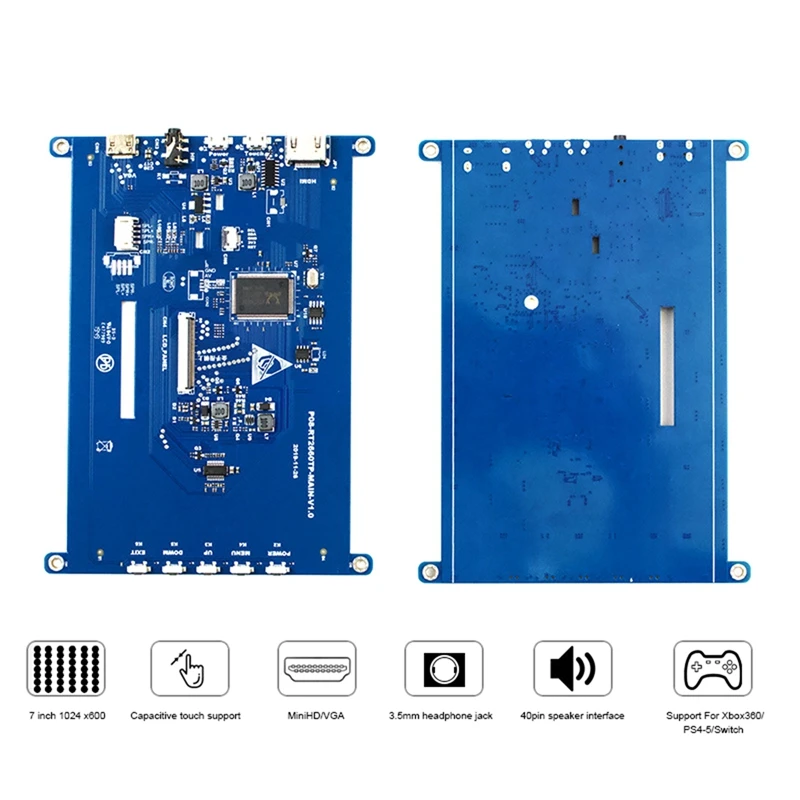 7 ġ IPS 뷮  ũ  1024x600 HD ÷ HDMI-ȣȯ VGA ̽ ÷,  ̿
