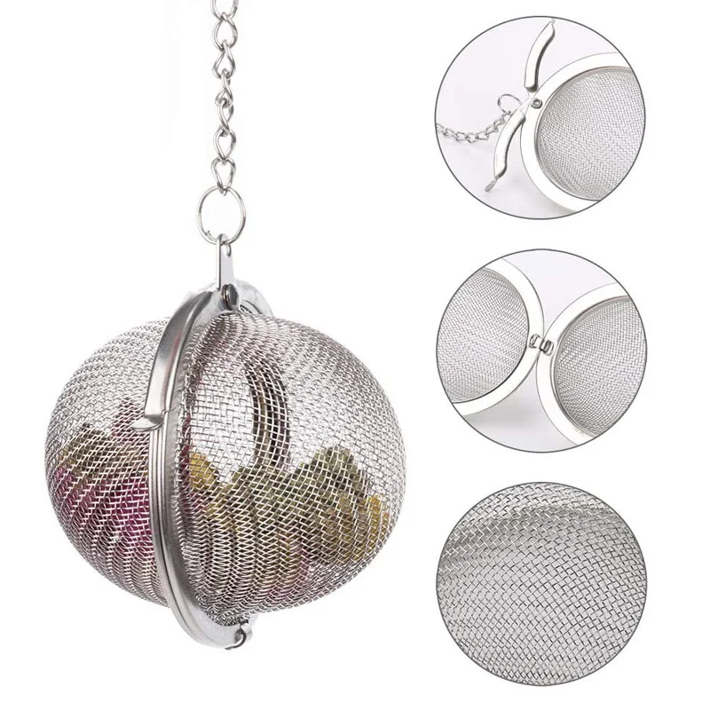 Stainless Steel Tea Infuser Sphere Locking Spice Tea Ball Strainer Mesh Infuser Filter Strainers 1-5pcs Kitchen Accessories tea infuser tea strainer tea filter