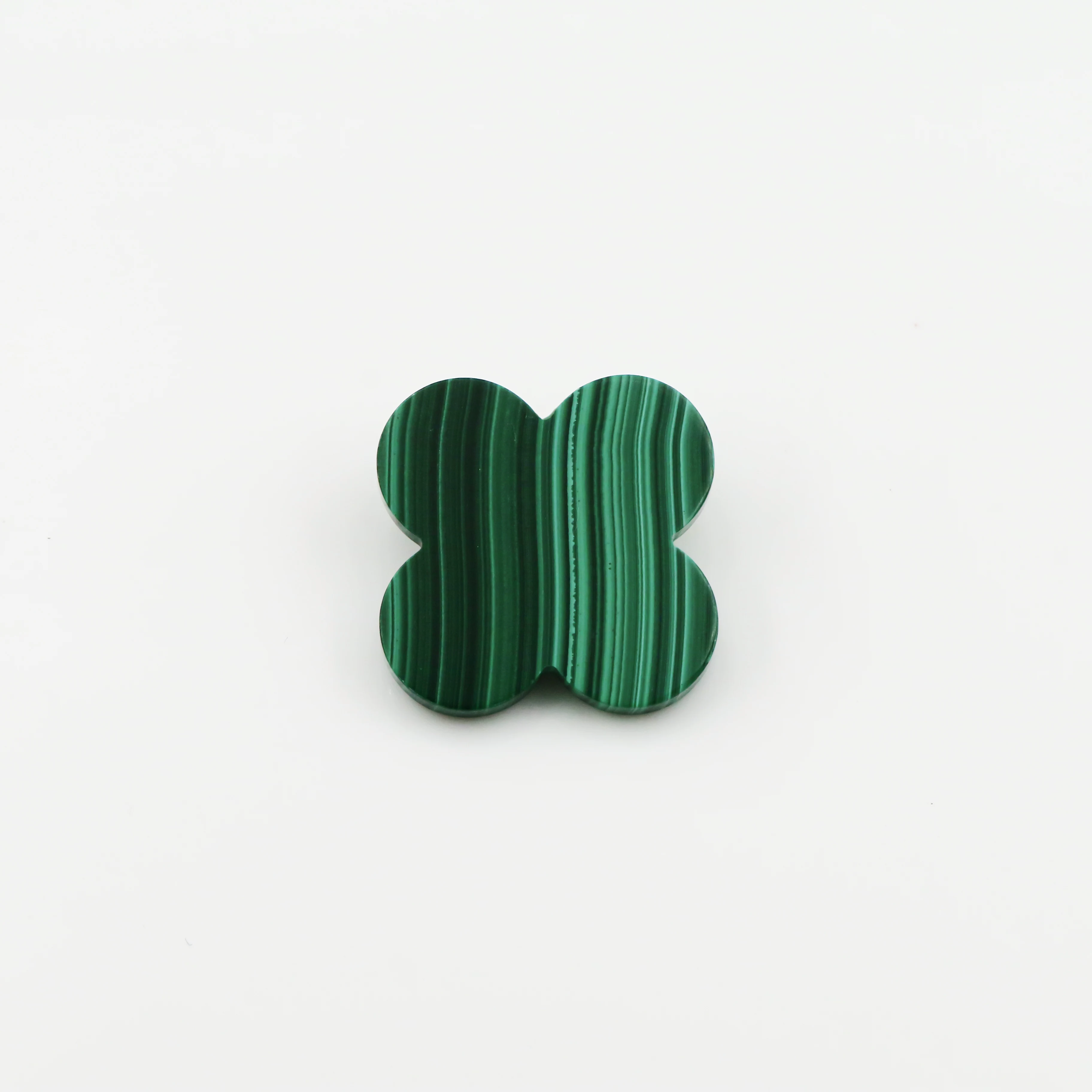 HanYu Dubai Natural Agate Shell Malachite Clover Four Leaf Clover Stone For Jewelry Making