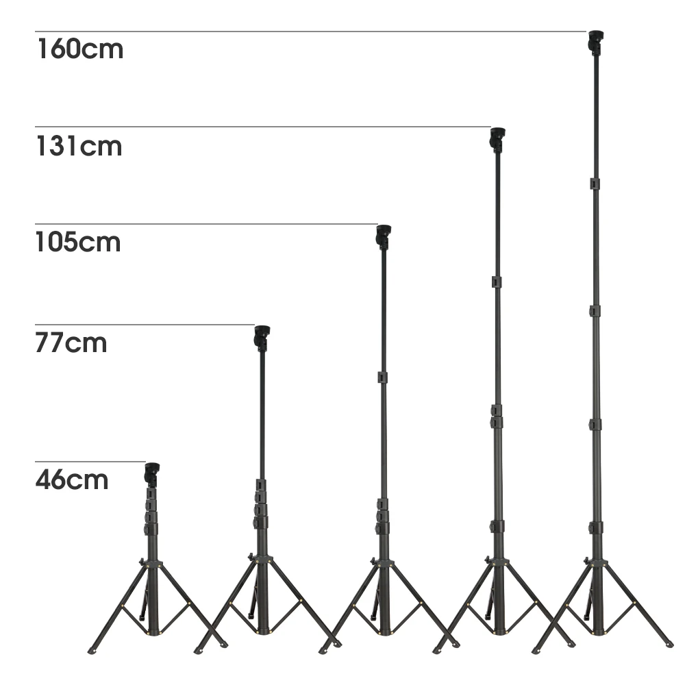 160cm Selfie Stick Mobile Phone Tripod Stand with Bluetooth 1/4 Screw for iPhone iPad Tablet Camera Vlog YouTube Live Tiktok