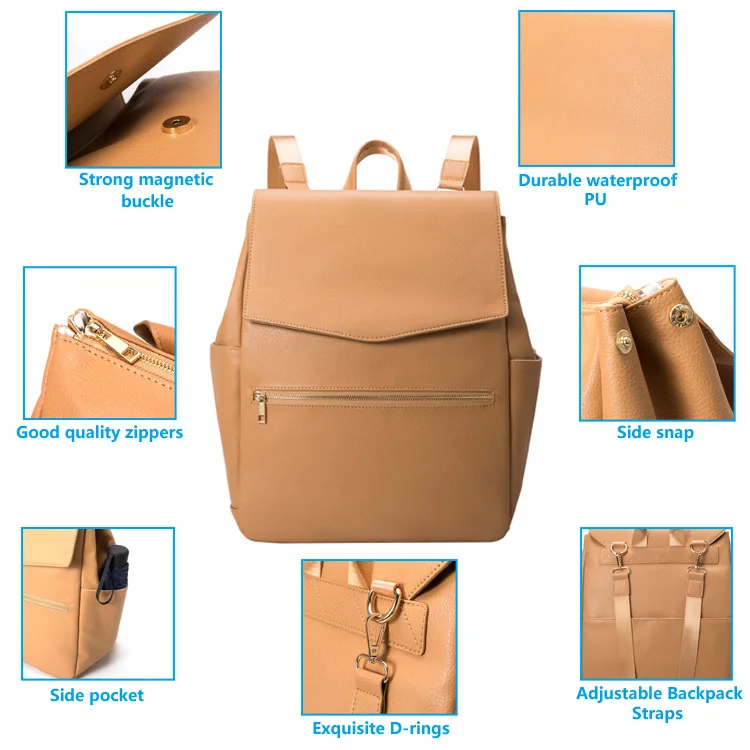 aliexpress leather backpack diaper MOMINSIDE Bag Convertible Baby Backpack Diaper Bag Hobo, Large Mom Baby Bag Hospital Bag,14 Pockets,Brown : Baby Best diaper bags for men Aliexpress Hot Selling Lequeen Nappy