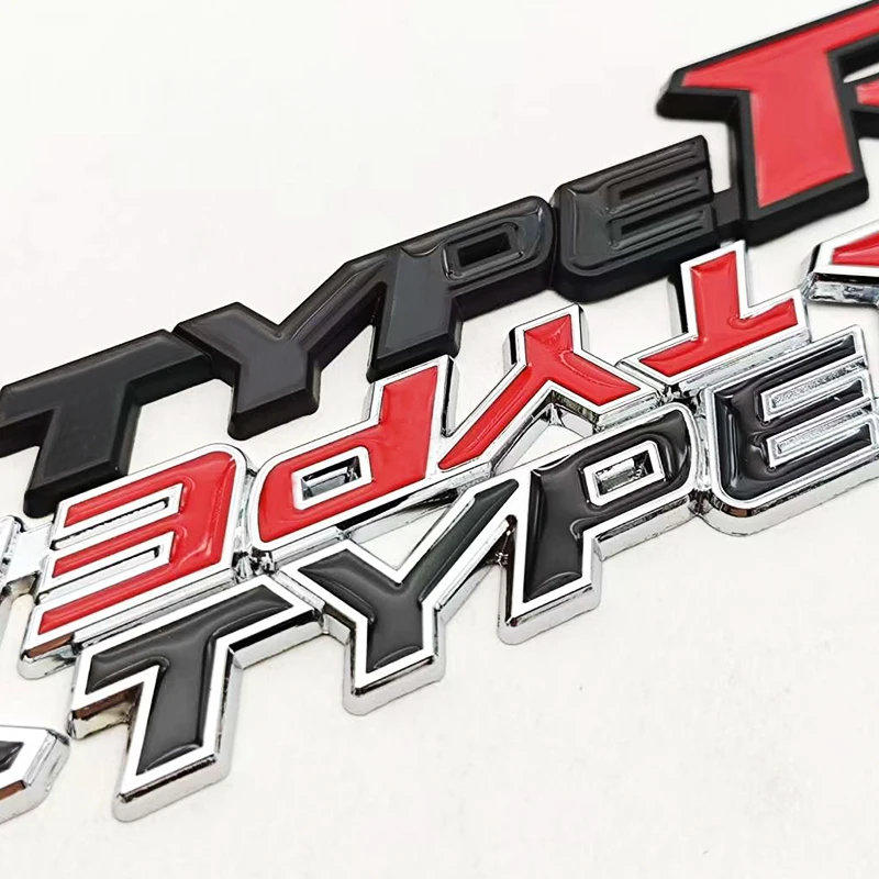 3D 메탈 자동차 스타일링 타입 R 로고 리어 트렁크 스티커 배지 엠블럼 데칼 (혼다 시빅 TYPE R CRV HRV 어코드 핏 자동차 액세서리용)