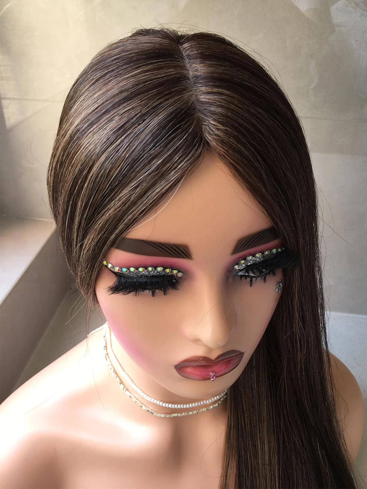 26inch European human hair silk base top 4*4 wig 100% virgin hair Jewish wigs Kosher wigs