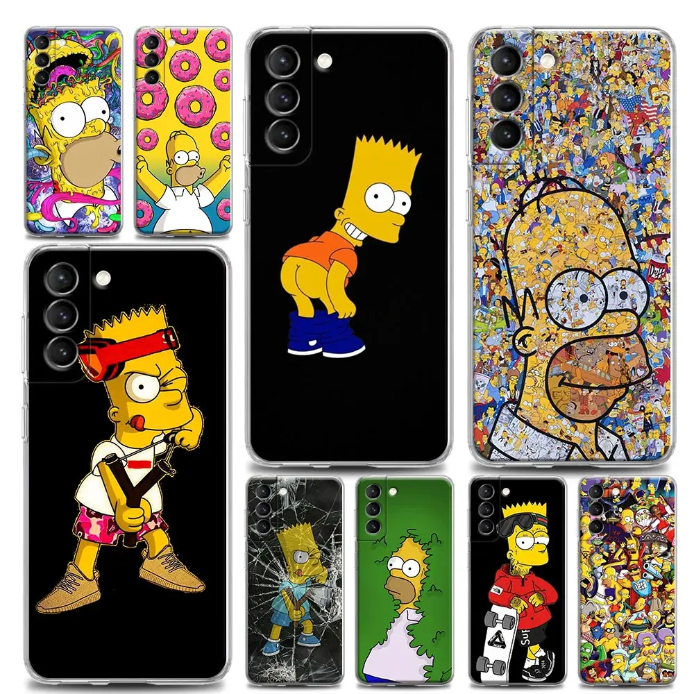 Custodia Trasparente Per Telefono Per Samsung S9 S10 S23 S20 S21 S22 Plus Lite Ultra Fe 4G 5G Custodia In Silicone Cover Funny Homer Simpson Family