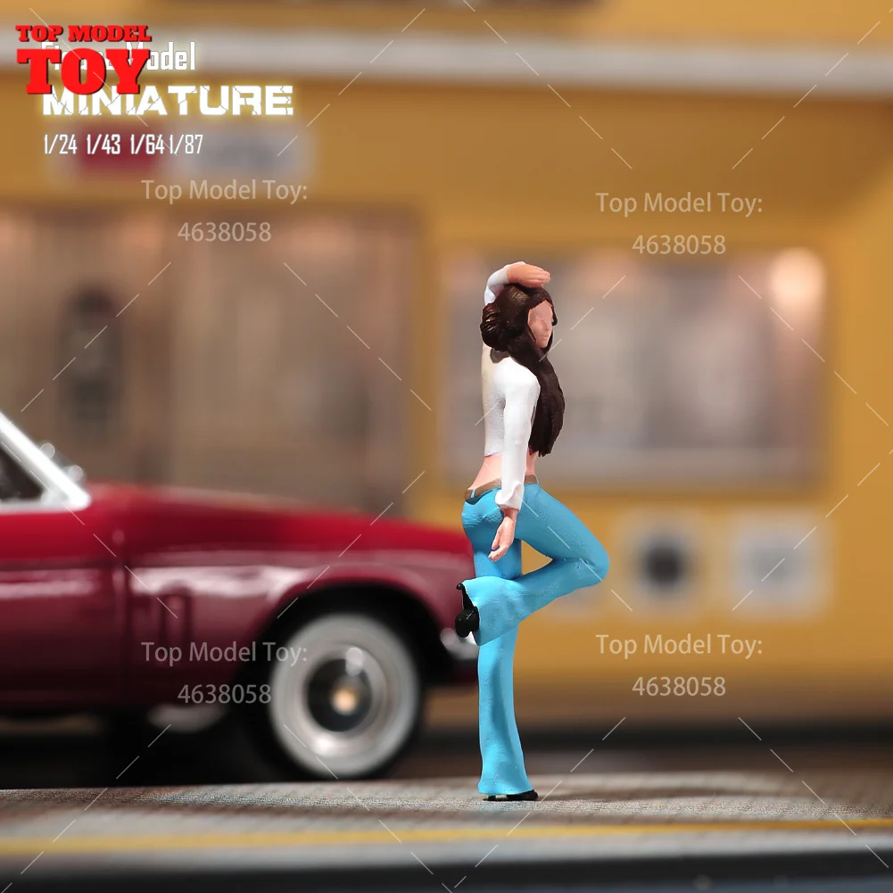 スタンド美しさ-女性のステージフィギュア,塗装されたミニチュア,車の