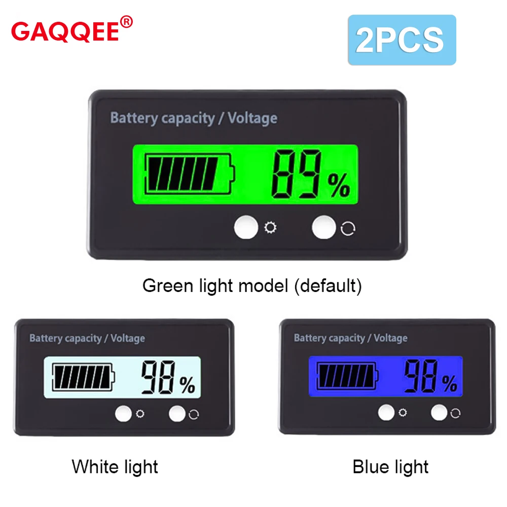 Lcd Voltage Indicator Monitor Voltmeter Battery Monitor Power
