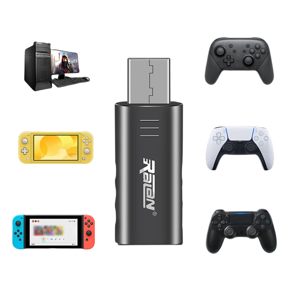 Gamepad Converter USB Receiver Bluetooth-Compatible 5.3 Wireless Adapter USB Wireless Controller Adapter for PS4 PS5 Controller