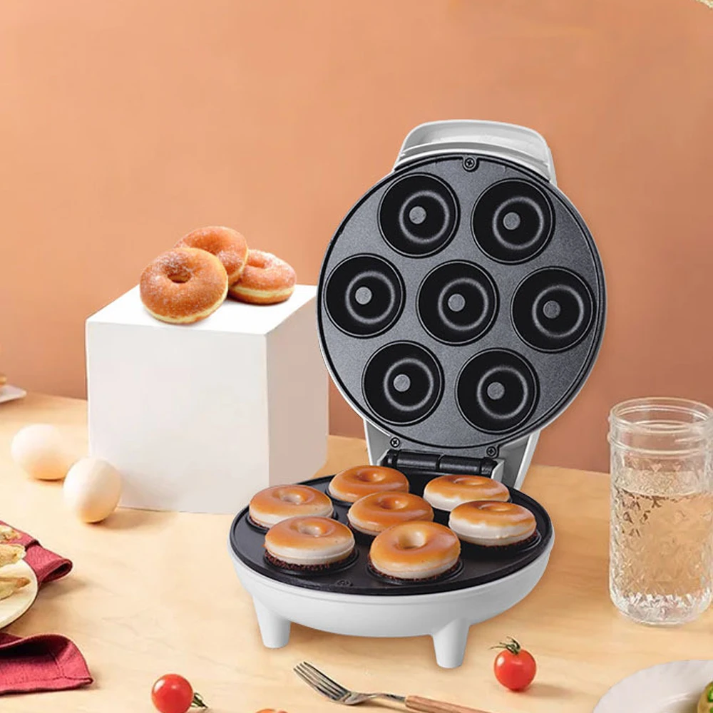 7 Holes Electric Donuts Maker Machine Mini 110V 220V Automatic 1200W Non-Stick DIY Doughnut Cake Baking Kitchen Appliance Home donut maker cake machine