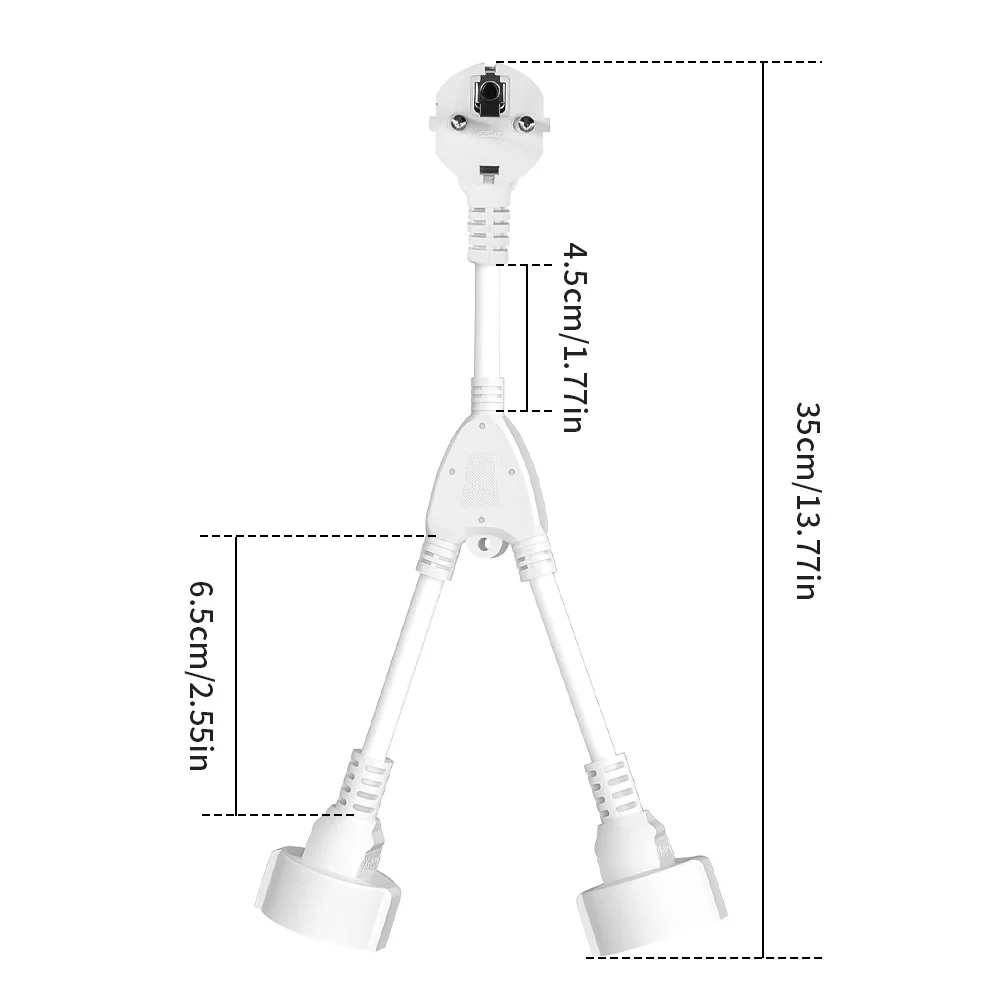 EU Power Extension Cord,Extension Line,1 to 2/3 Electric Cable, Wire,Double/Triple Plug Adapter,Kindersicherung,For home,Office 3