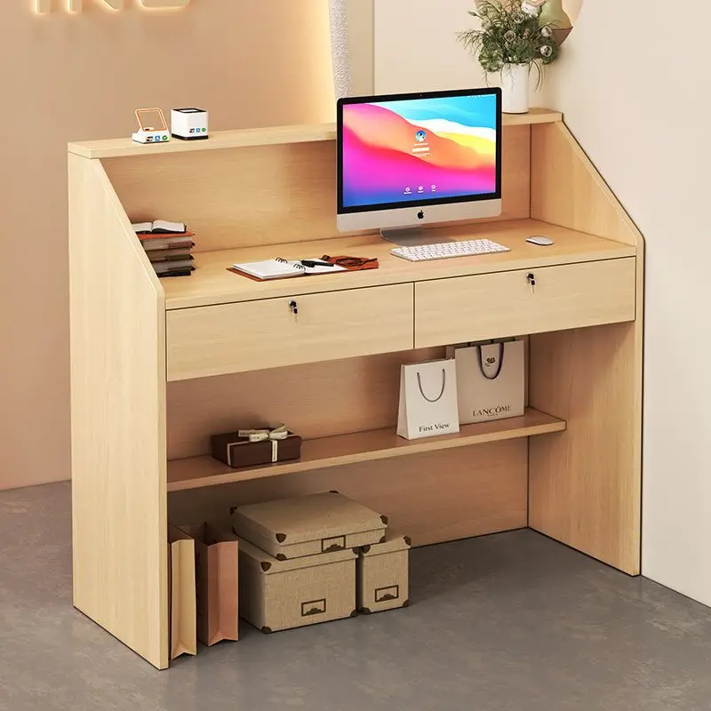 Bar table checkout page Small simple counter Company front desk Reception desk Beauty shop Clothing shop Milk tea Bar count