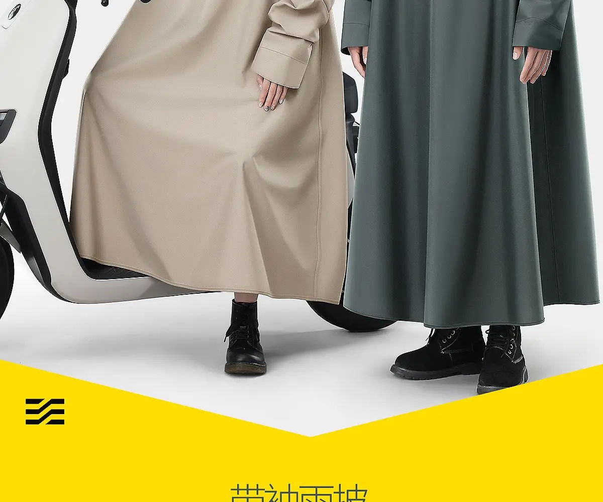 Description Picture 3 of itemMotorcycle Raincoat Long Full Body Rainstorm Proof Poncho Women Men's Thick Cycling Rain Coat Hiking Camping Rainwear Rain Gear