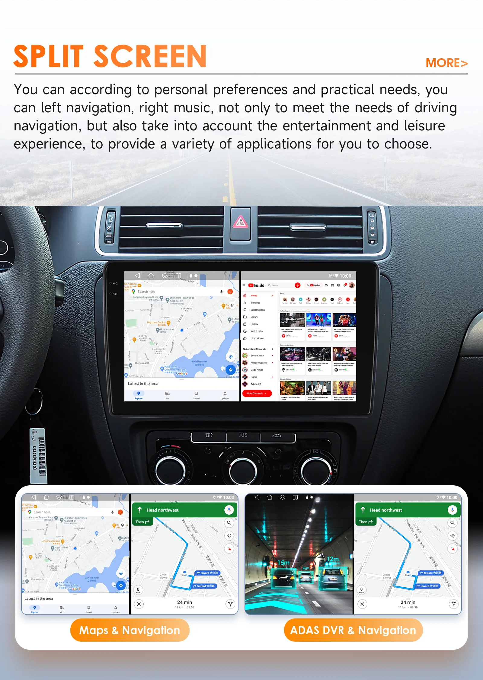Hizpo 10,1 Zoll Android 14 Autoradio GPS für VW Volkswagen Skoda Octavia Golf 5 6 Touran Passat B6 Polo Jetta 2Din Multimedia-Player – Detail 35