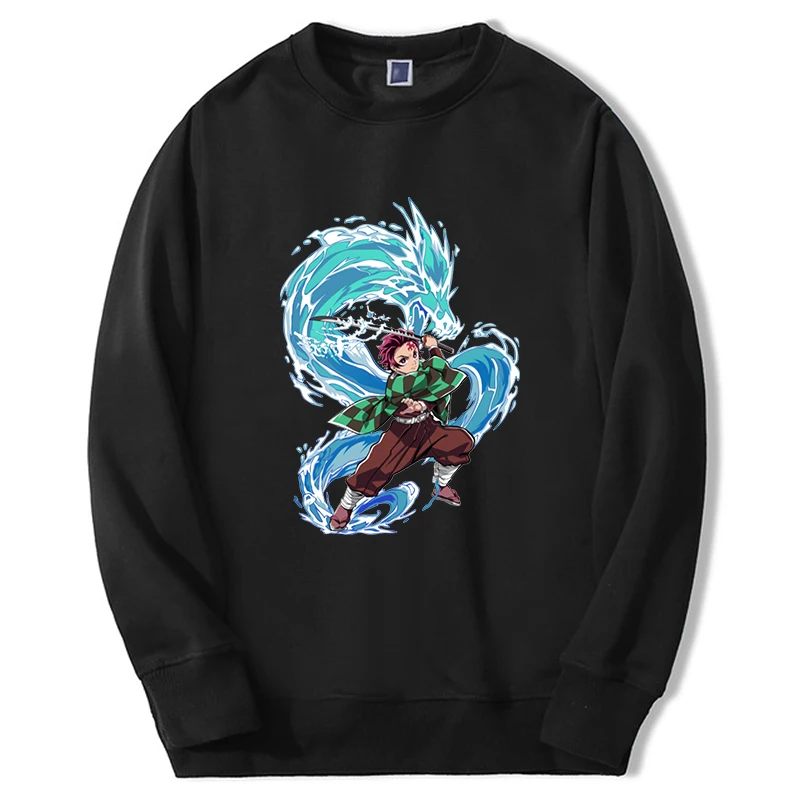 

2024 Demon Slayer Hot Japan Anime Hoodies Men Women Tanjirou Manga Graphic Sweatshirt New Crewneck Fashion Sudaderas Streetwear