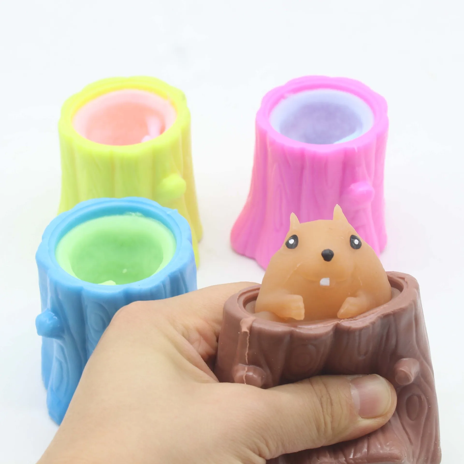 Jouets Squishy série fromage dessin animé souris lapin poussin Panda  grenouille écureuil Kawaii tasse à presser décompression soulagement du Stress  Fidget