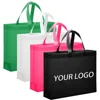 10/20 pieces wholesale Custom LOGO Eco Reusable Foldable Non-woven Fabric Gift Bag Non Woven Shopping Tote Bag with Handle 1