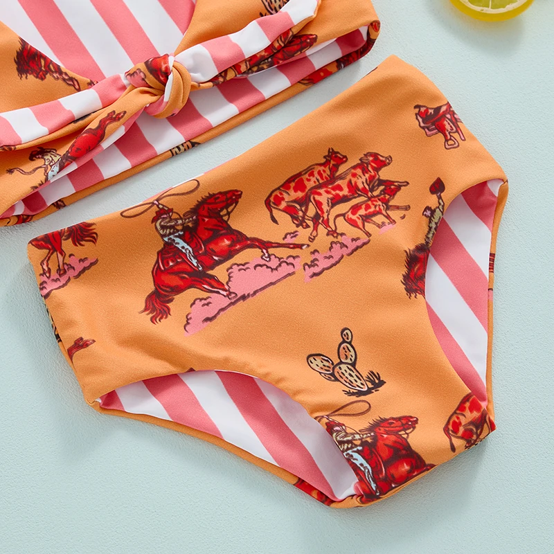 

Toddler Baby Girl Two Piece Swimsuit Bikini Set Sleeveless Floral Print Tankini Bathing Suit Beach Swimwear