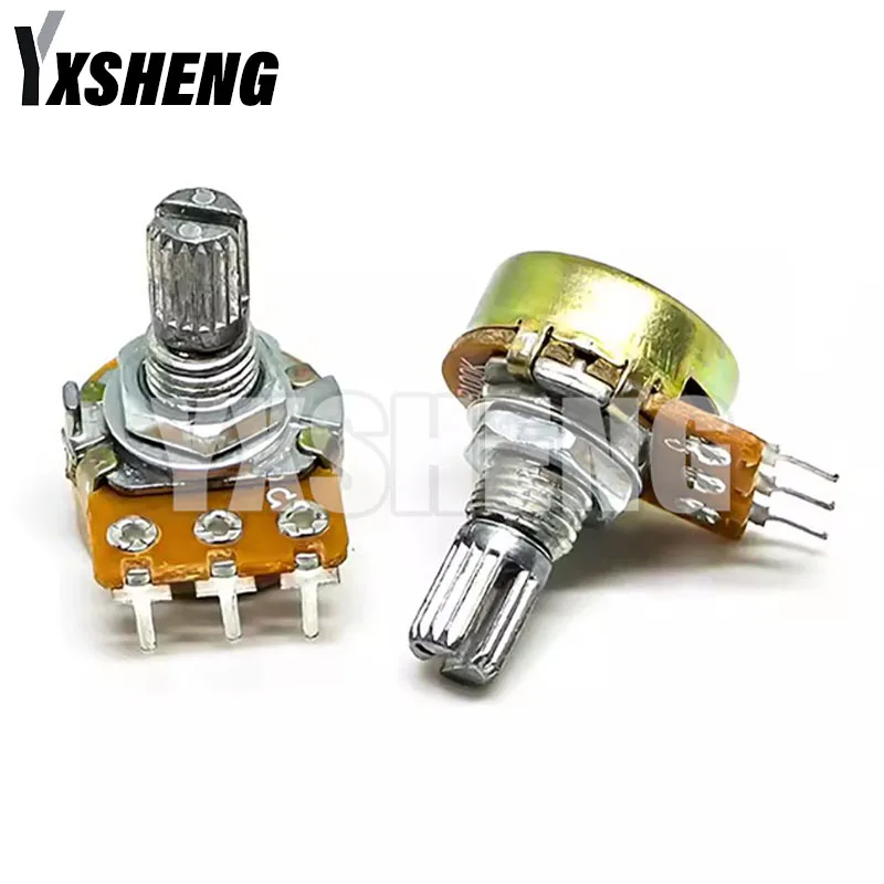 5PCS WH148 3Pin 15mm 1K-1M Ohm Linear Taper Rotary Potentiometer Resistor